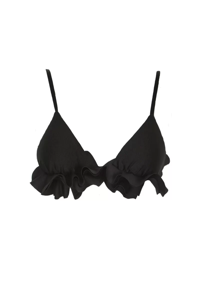 Bikini Top - The Ruffle Darling - Negro - Imagen 3