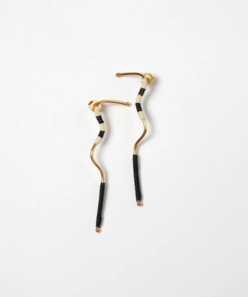 Aros -  Malik Drop -  Blanco - Negro