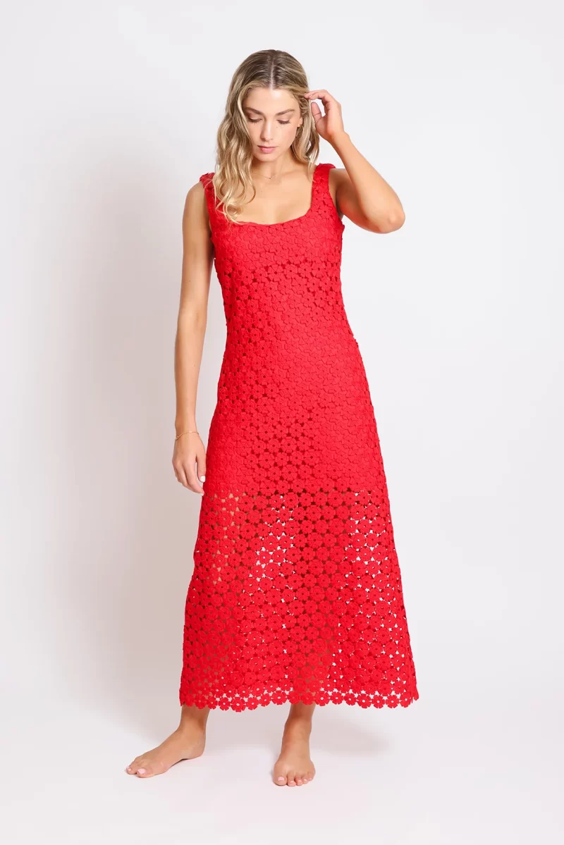 Vestido - Jill Maxi - Rojo - Imagen 5