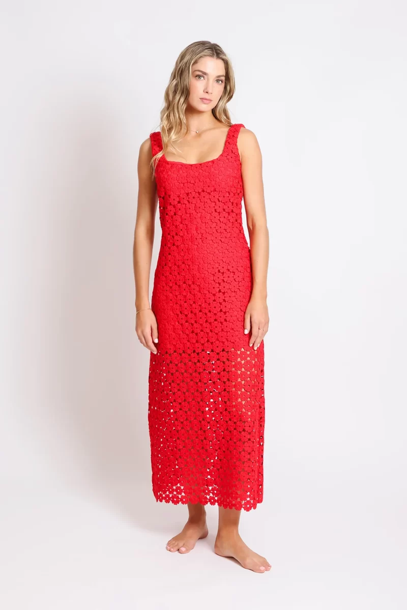 Vestido - Jill Maxi - Rojo - Imagen 4